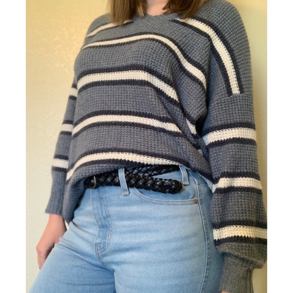 American Eagle Outfitters Sweaters - American Eagle Dream Spun Oversized Soft Cozy Striped Long Line Sweater